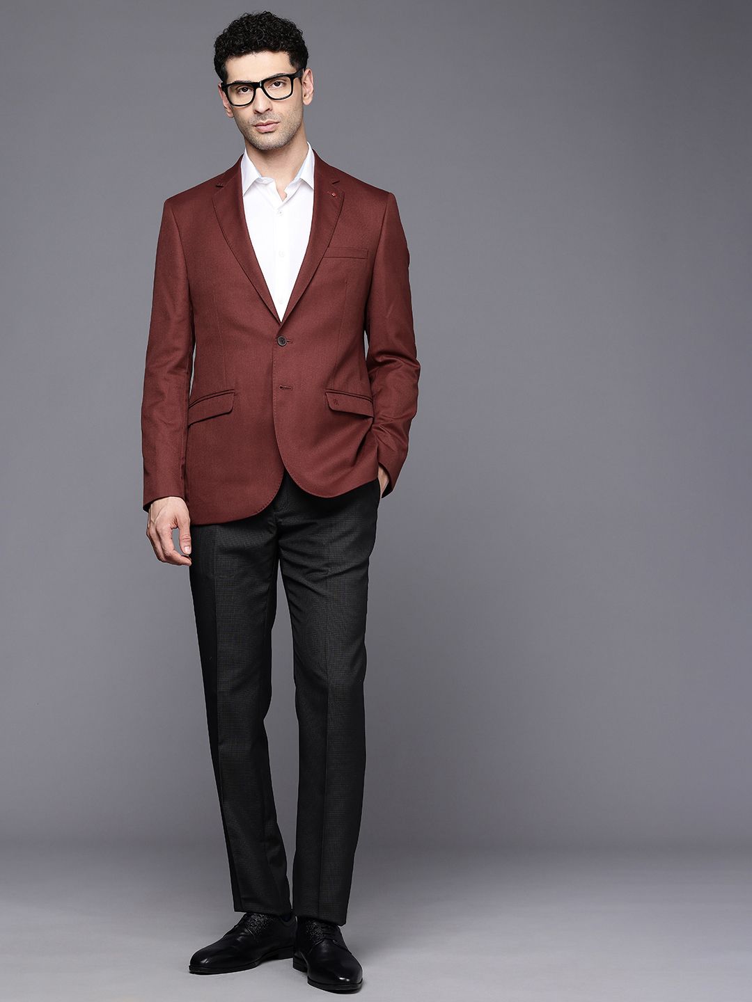 Raymond Contemporary Fit Single-Breasted Formal Blazer