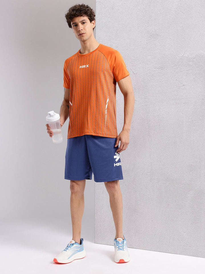 HRX by Hrithik Roshan Men Brand Logo Print Rapid-dry Training Shorts