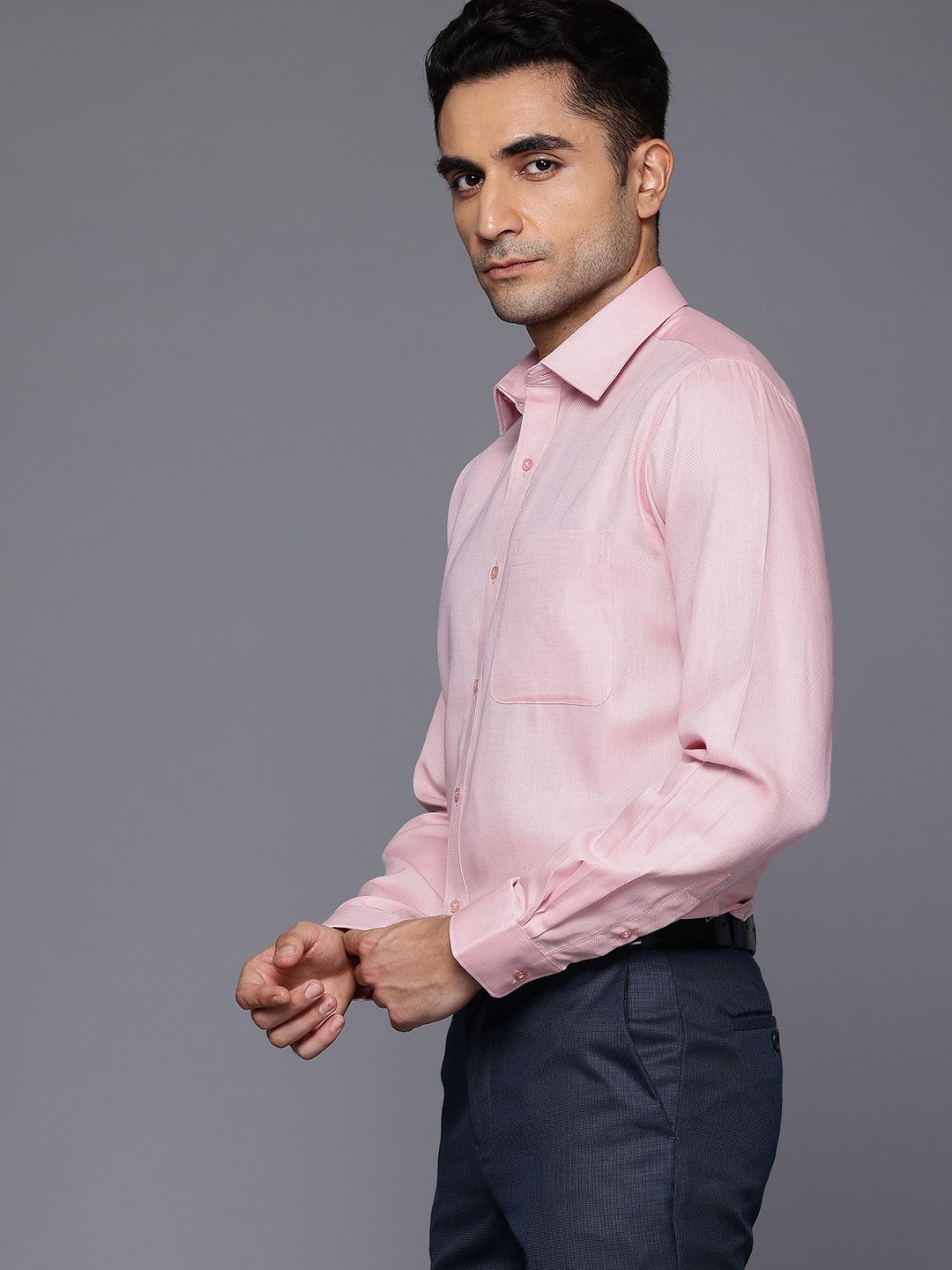 Raymond Pure Cotton Slim Fit Opaque Formal Shirt