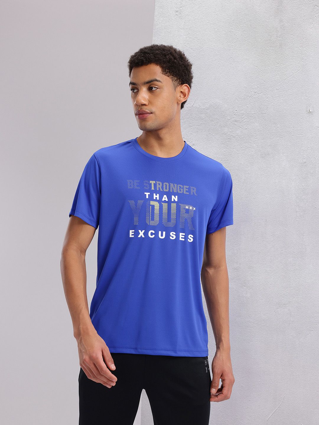 HRX by Hrithik Roshan Men Typography Printed Rapid-Dry Training T-shirt