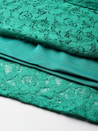 DressBerry Floral Lace Fit & Flare Dress