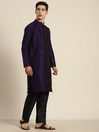 SOJANYA Kurta Kapas Sutera Cetakan Geometrik
