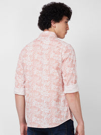 SPYKAR Floral Printed Spread Collar Cotton Casual Shirt