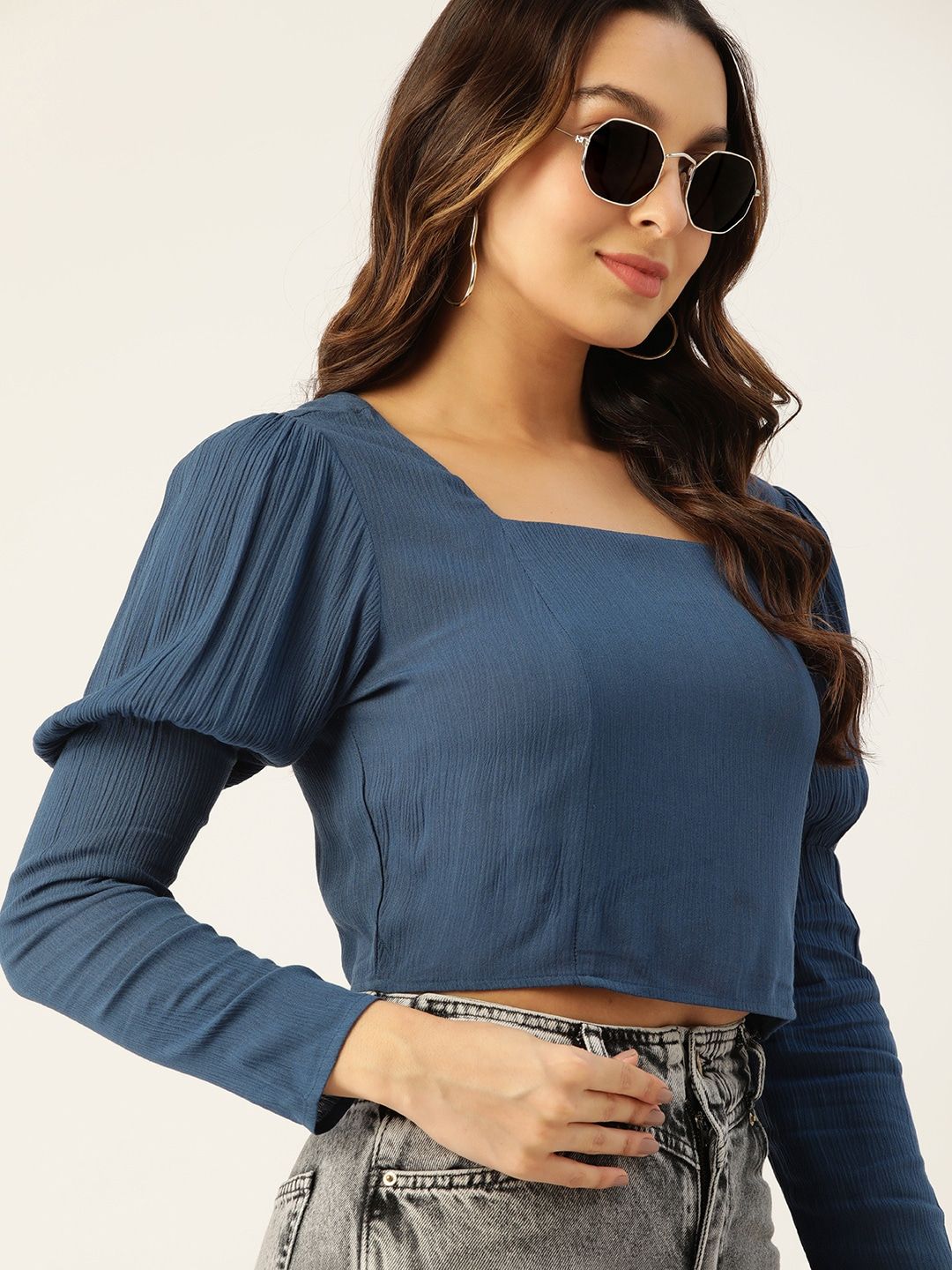 DressBerry Solid Crop Top