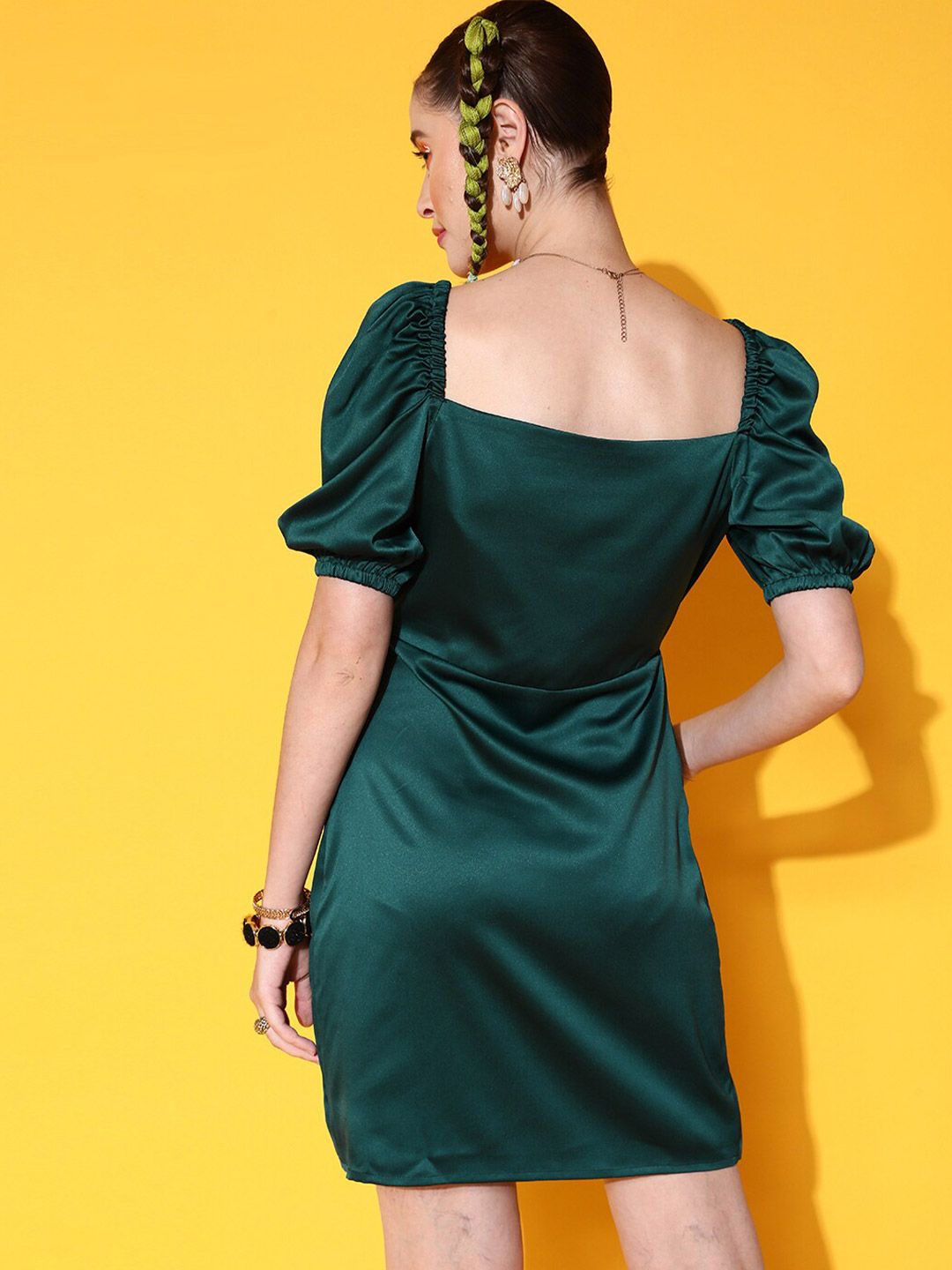 STREET 9 Women Gorgeous Green Solid Dress