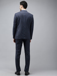 Park Avenue Super Slim Fit Checked Notched Lapel Single-Breasted Formal 2 Piece Suits