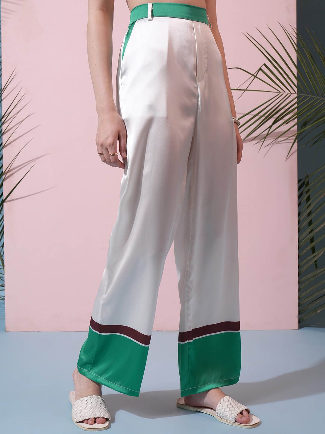 Tokyo Talkies Printed Blazer & Top With Trouser Co-Ords