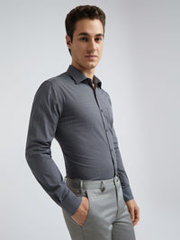 Park Avenue Pure Cotton Slim Fit Micro Checked Formal Shirt