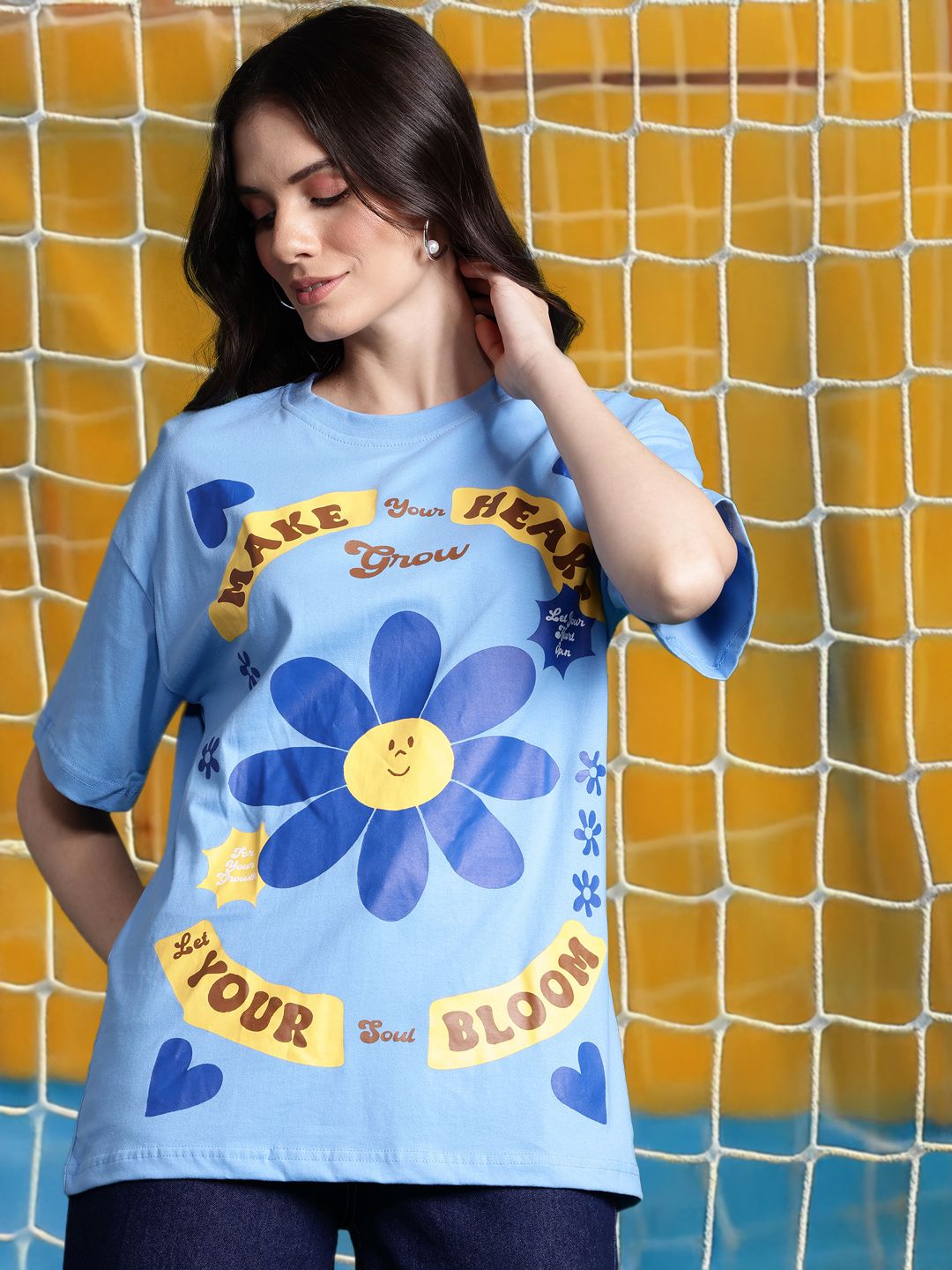 DressBerry Women Floral Printed Pure Cotton T-shirt