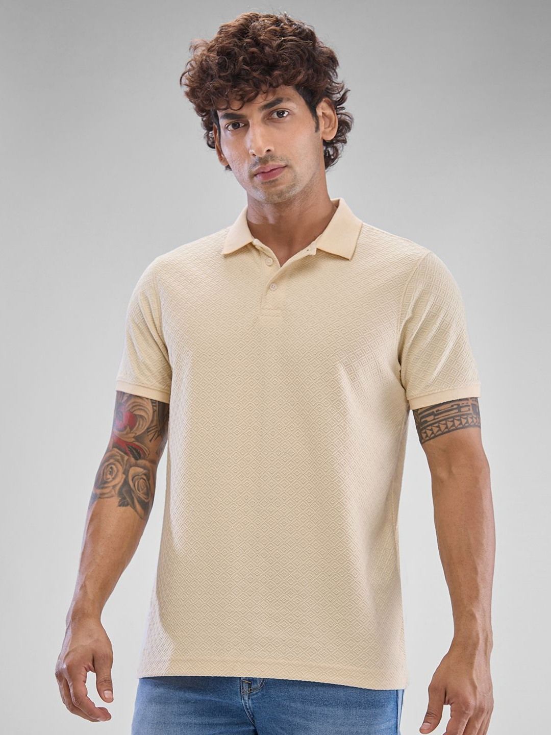 SPYKAR Men Polo Collar Solid Slim Fit T-shirt