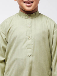 SOJANYA Boys Green Solid Kurta