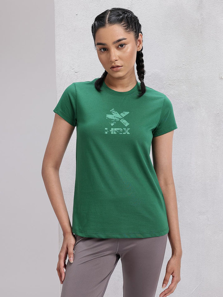 HRX by Hrithik Roshan Brand Logo Printed Training T-shirt