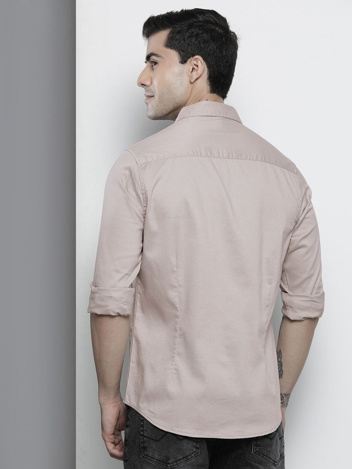 The Indian Garage Co Men Grey Solid Comfort Fit Casual Shirt