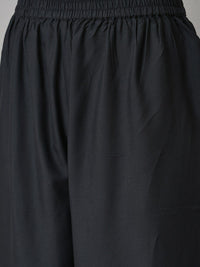 W Printed Rayon Kurta With Shrugs & Palazzos