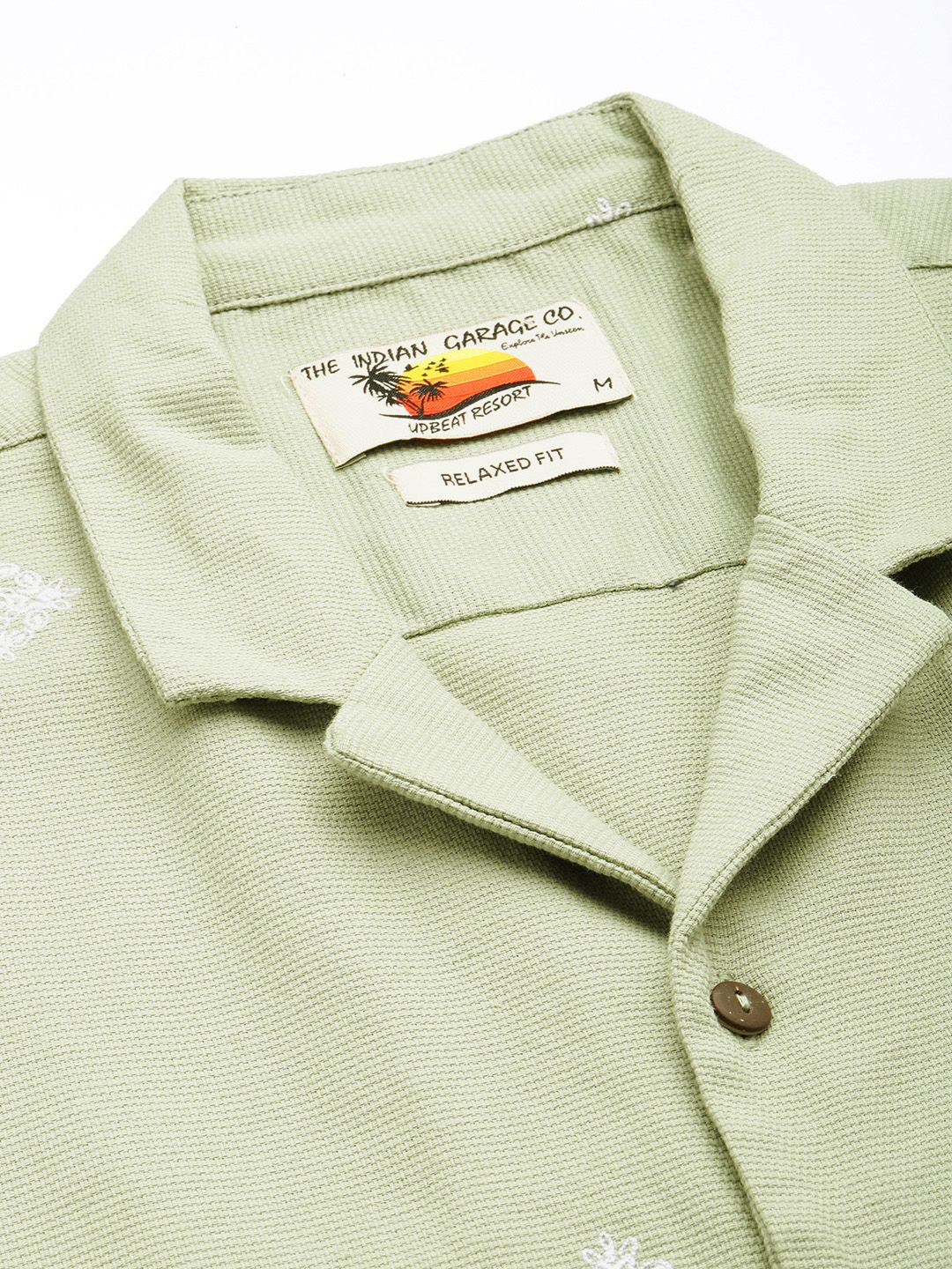 The Indian Garage Co Self Design Relaxed Fit Casual Shirt