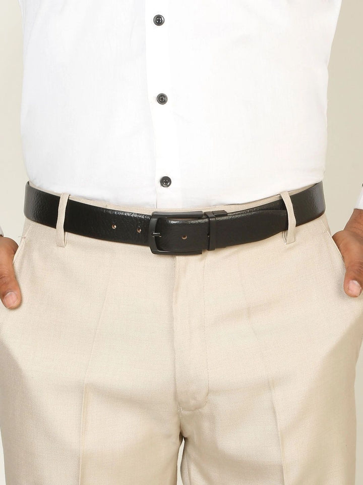 Teakwood Leathers Men Textured Leather Reversible Belt