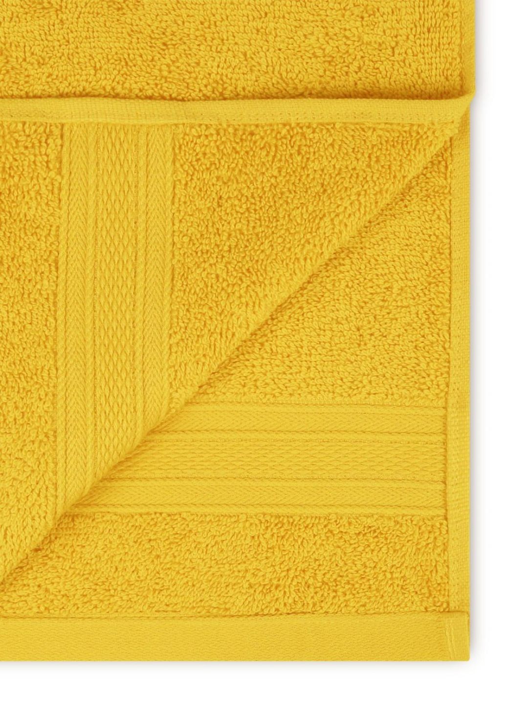 MYTRIDENT Yellow 12 Pieces 500 GSM Pure Cotton Face Towels