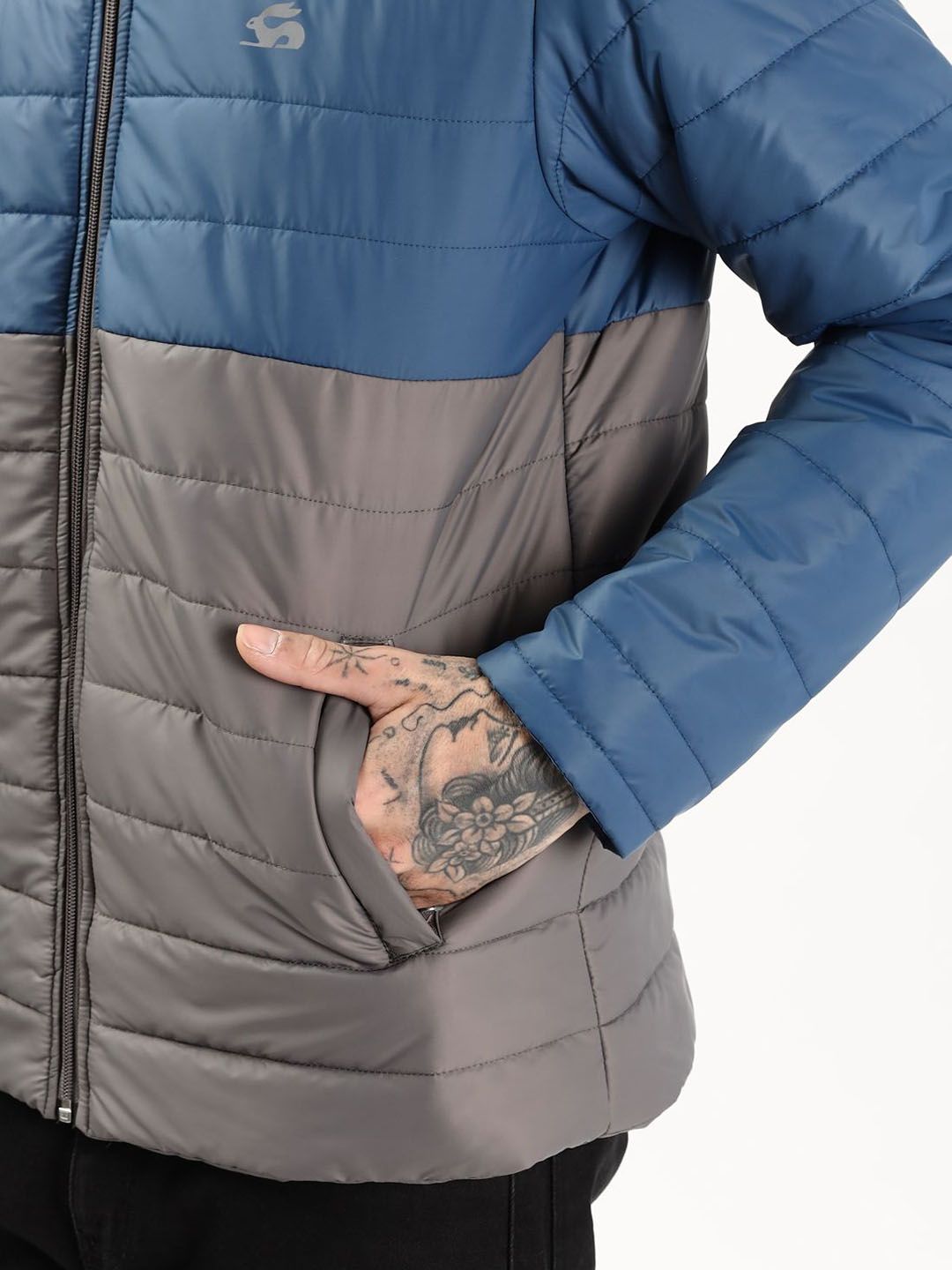 ADRO Men Colourblocked Windcheater Bomber Jacket