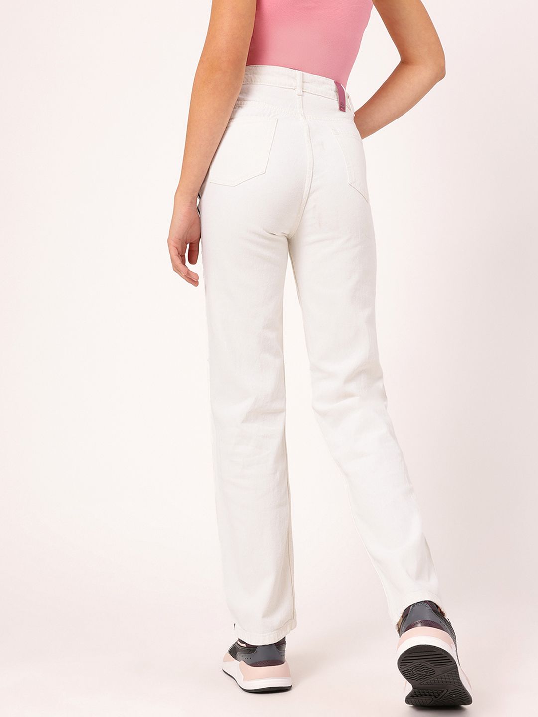 DressBerry Comfy Chic Straight Fit Side Striped High-Waist Coloured Jeans
