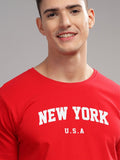 ADRO Men Typography Printed Applique T-shirt