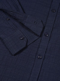 Thomas Scott Men Classic Slim Fit Spread Collar Textured Casual Shirt