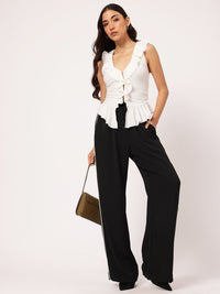 DressBerry Trendsetter Tales Ruffles & Ruched Sleeveless Top