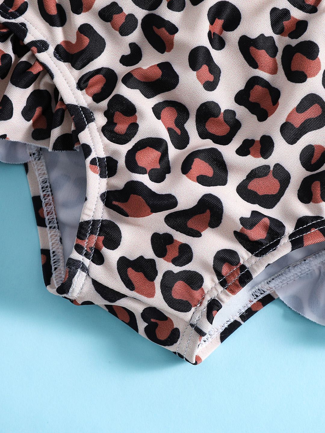 YK Girls Animal Printed Top & Shorts Swim Set