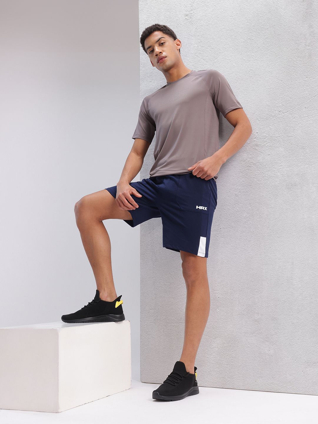 HRX by Hrithik Roshan Men Brand Logo Print Detail Regular Fit Lifestyle Shorts