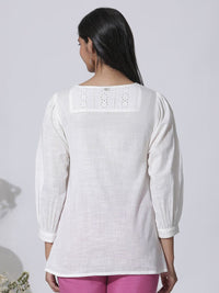 W Floral Print Cotton Top