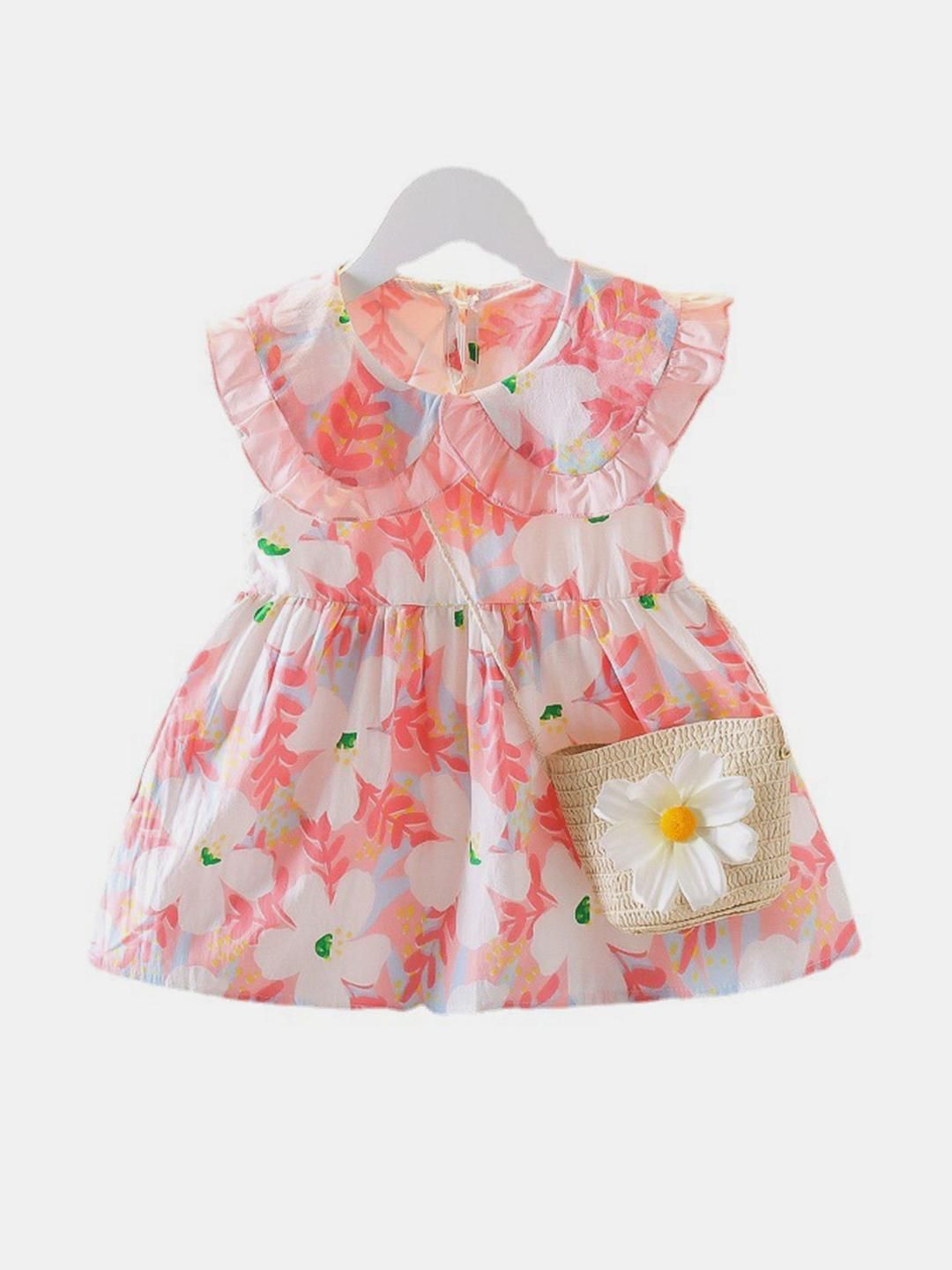 YK Floral Print Peplum Dress