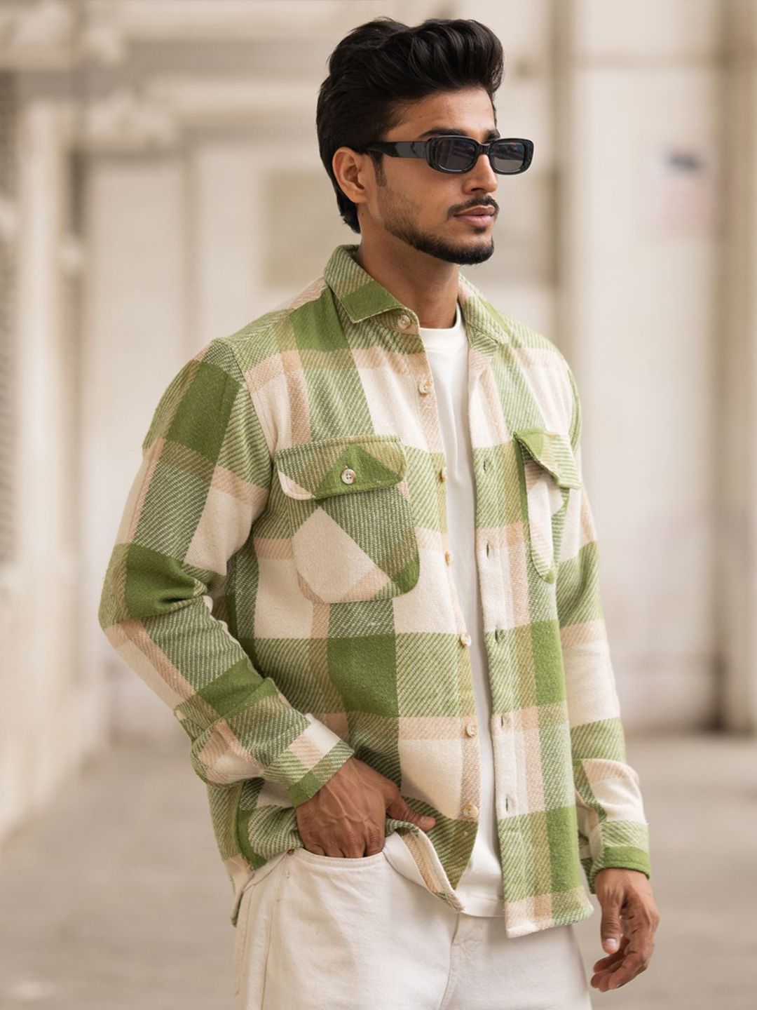 Powerlook Men Tartan Checks Opaque Checked Casual Shirt