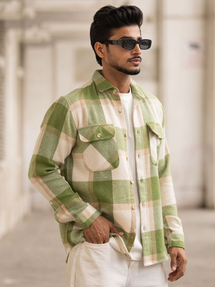 Powerlook Men Tartan Checks Opaque Checked Casual Shirt