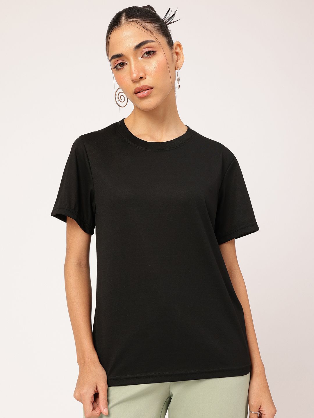 DressBerry Gleeful Graphic Back Printed T-shirt