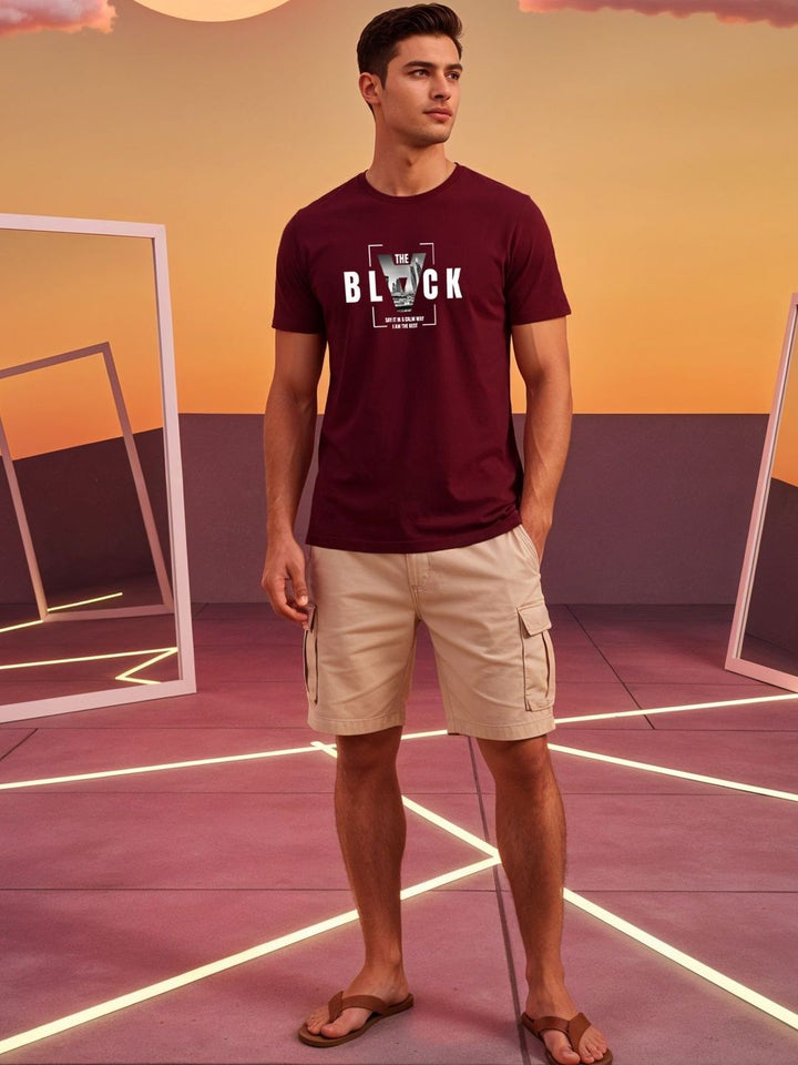 ADRO Men Typography Printed T-shirt