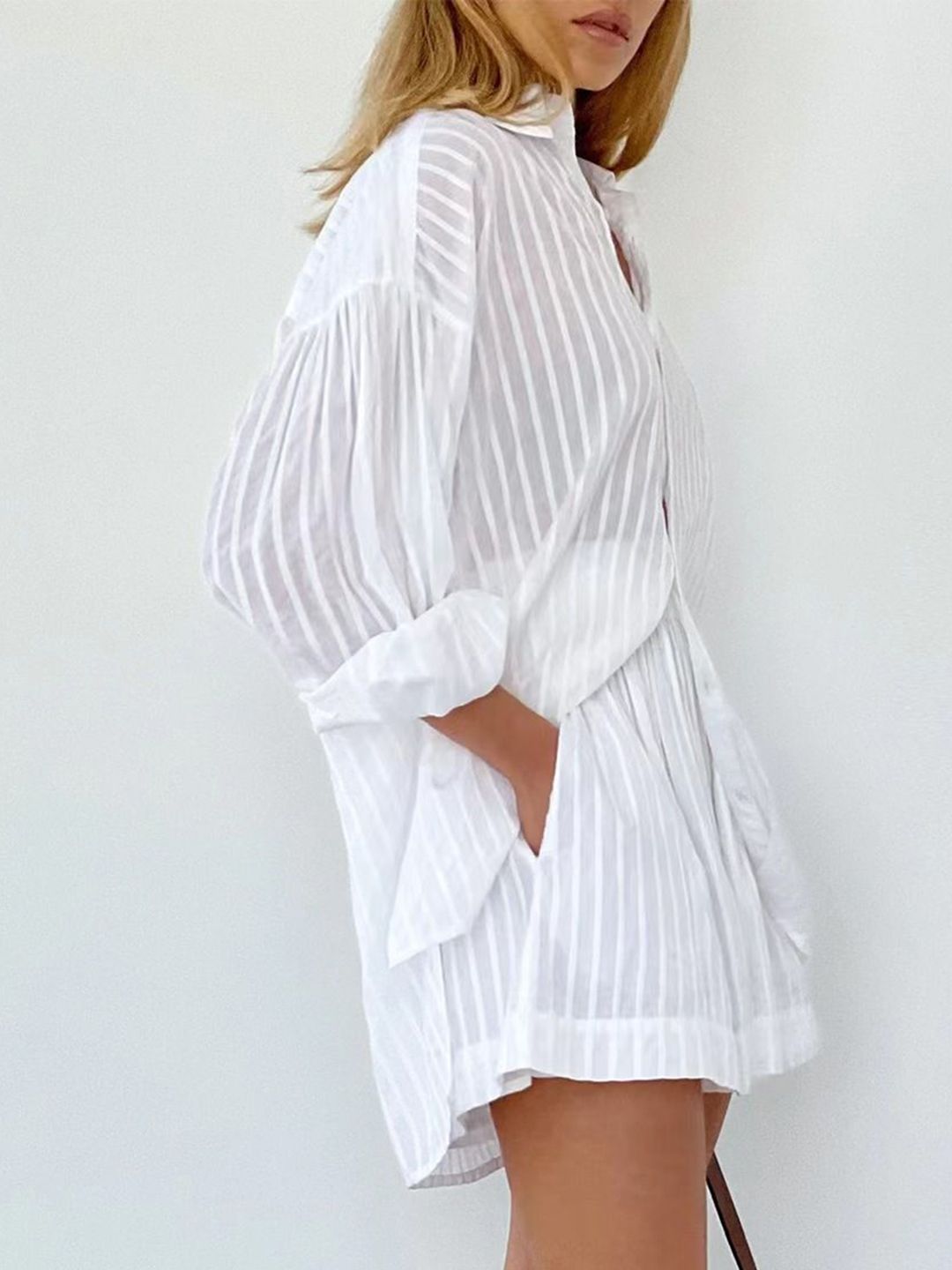 all about you Striped Shirt & Shorts Co-Ord Set
