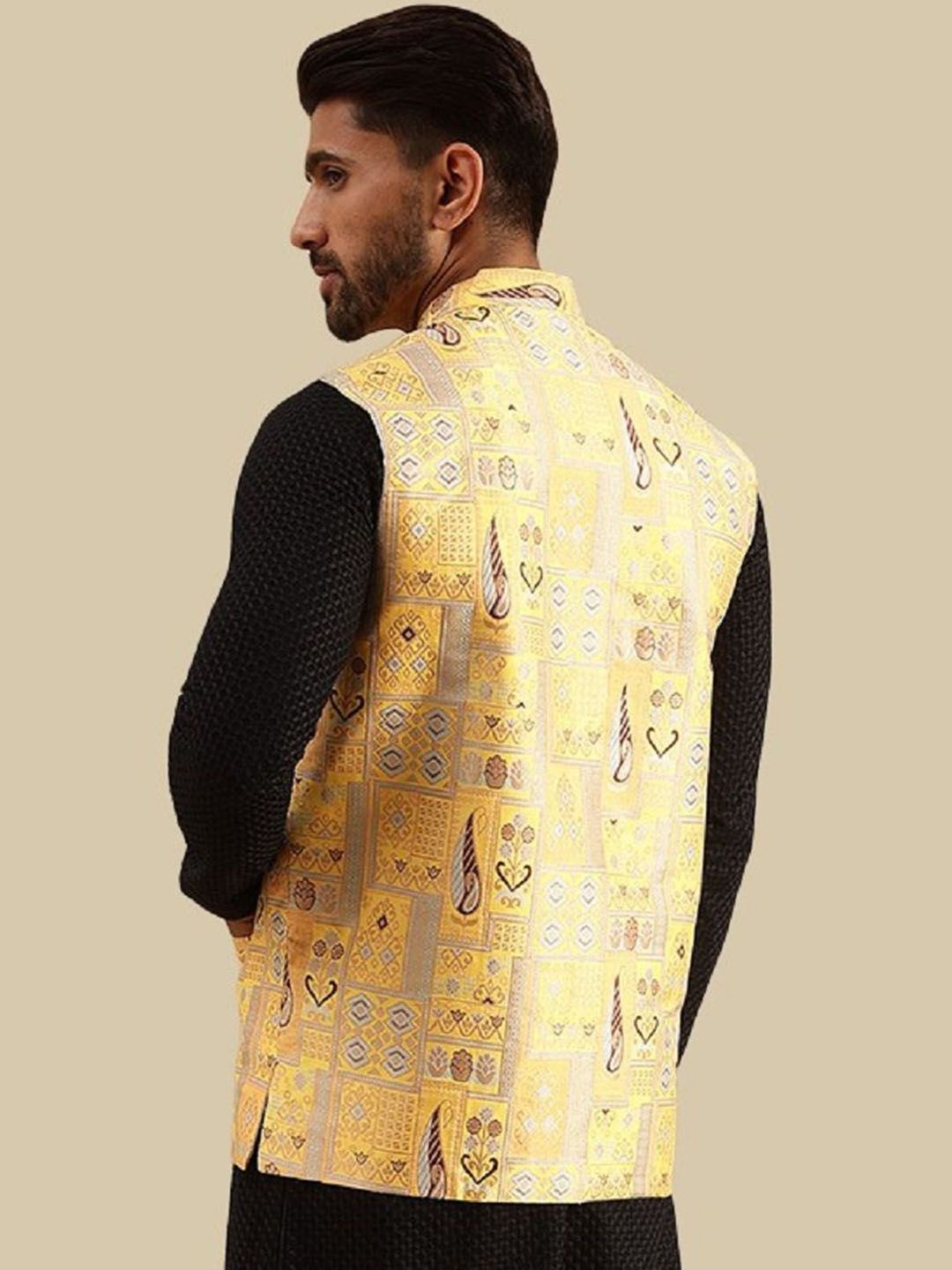 SOJANYA Jaket Nehru Design Brocade Geometrik