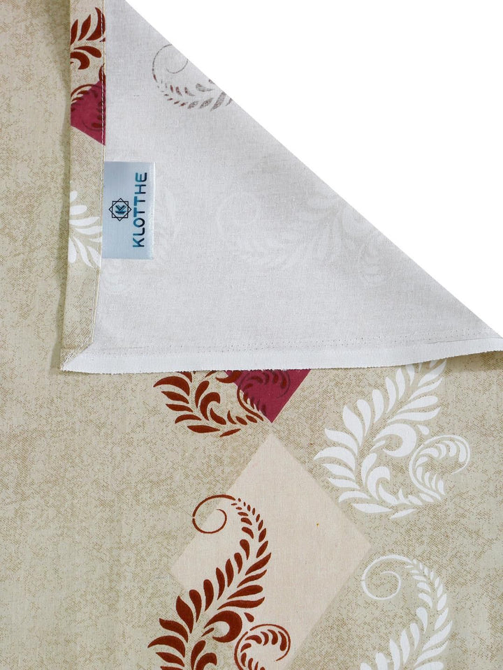 KLOTTHE Beige Cotton Geometric 400 TC Cadar Bujang