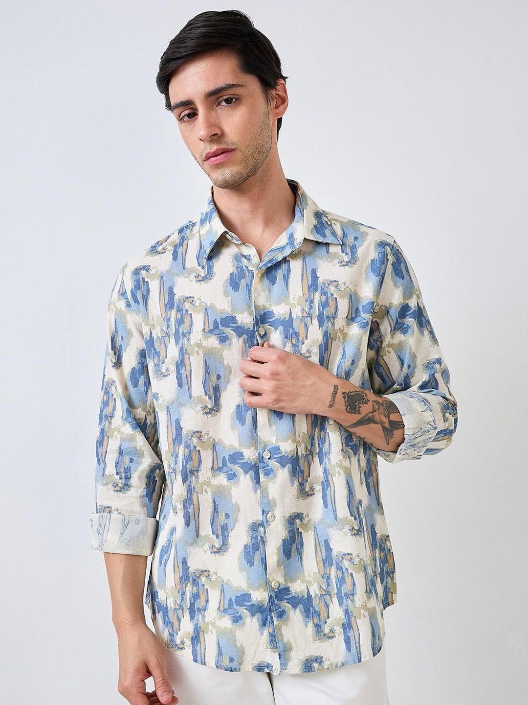 SPYKAR Men Slim Fit Floral Opaque Printed Casual Shirt