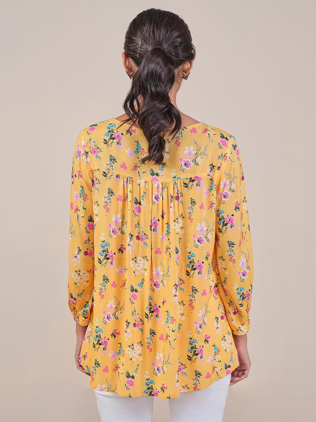 Global Desi Women Floral Printed Top