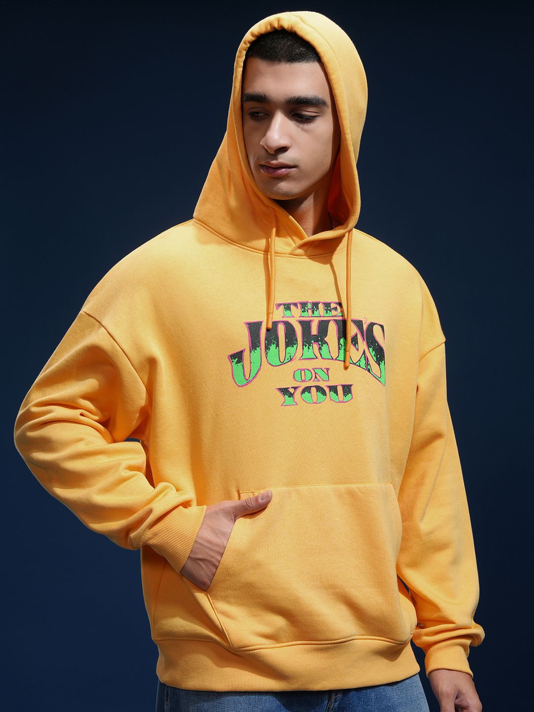 HIGHLADER Joker Men Oversized Drop Shoulder Hoodie Sweatshirt