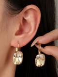 SALTY Gem Stone Studded Contemporary Celestial Drop Earrings