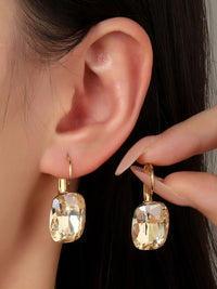 SALTY Gem Stone Studded Contemporary Celestial Drop Earrings