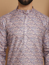 Motif Etnik Anouk Bercetak Kurta Lurus Dengan Churidar