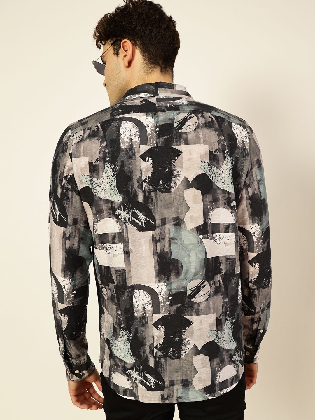 Thomas Scott Men Premium Slim Fit Opaque Club Wear Printed Casual Shirt