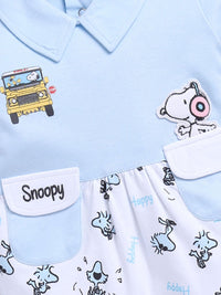 Moms Love Infant Boys Snoopy Print Pure Cotton Party Romper