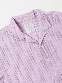 VASTRADO Men Classic Cuban Collar Vertical Striped Casual Shirt