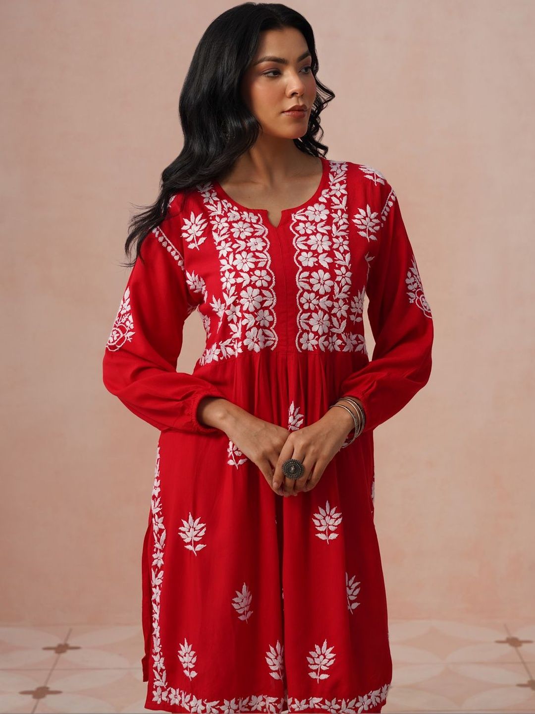 House of Chikankari Women Regular Chikankari Kurta with Trousers