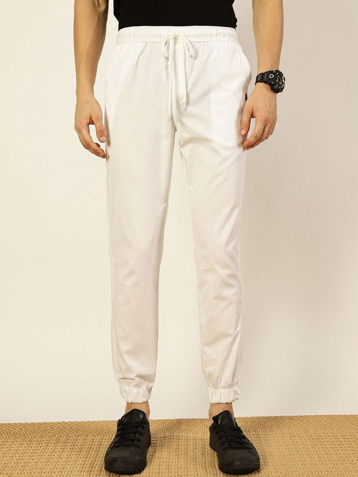 Thomas Scott Men Pure Cotton Smart Slim Fit Easy Wash Joggers Trousers
