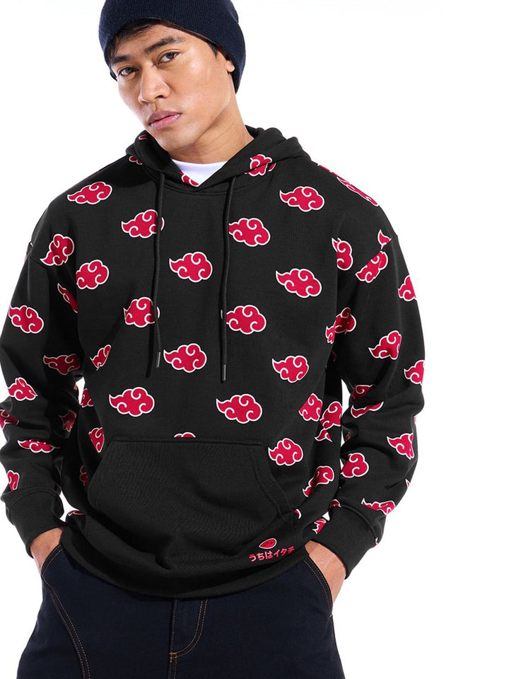 Bewakoof Heavy Duty Men Printed Hooded Oversized Sweatshirt