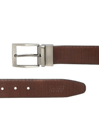 Teakwood Leathers Men Textured Leather Reversible Formal Belt